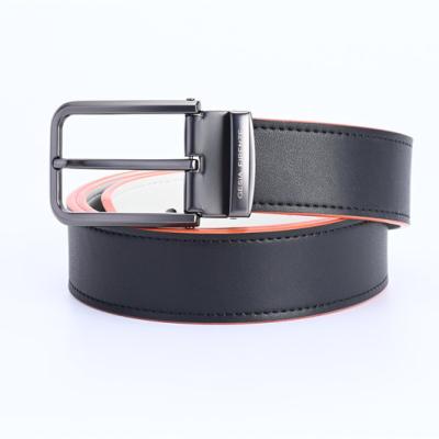 China Logo Fashion luxury men's belt customized high quality simple and simple elegant pure cowhide for sale