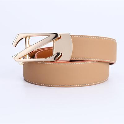 China GESIA Simple Custom Luxury Brand Men's Handmade Pin Buckle Leather Ratchet Leather Belt for sale