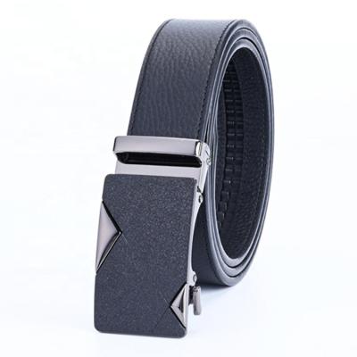 China Factory Direct Selling Alloy Genuine Cowhide Buckle Black Luxury Custom Made Simple Business Leather Men's Belt for sale