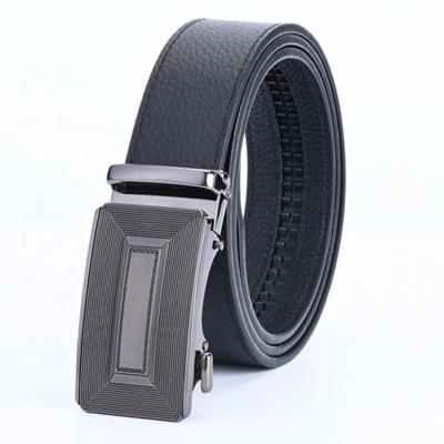 China Simple New Design Adjustable Automatic Buckle Business Genuine Leather Special Offer Luxury Men's Belt for sale