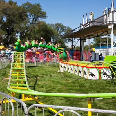 China Fiberglass+rubber China factory salemini hot sliding roller coaster worm wacky rides for outdoor amusement park for sale