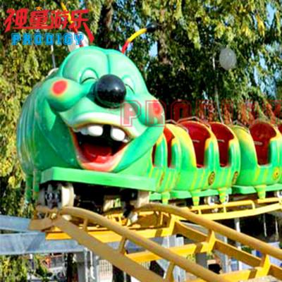 China ALLOY Fun Roller Coaster For Kids Worm Caterpillar Pulley Ride Track Train Budworm Train for sale