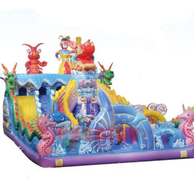 China Fun Zone Henan Suppliers Factory Price Ocean Theme Kids Inflatable Jumping Castle for sale