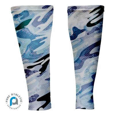 China Running Yoga Men Women Camouflage Exercise Bike Blue Pure White Universal Universal Support Absorb Compression Leg Sleeves Sweat for sale