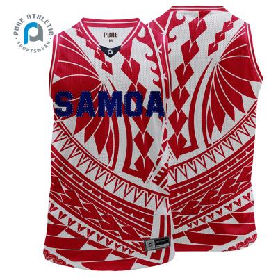 China Wholesale 100% Samoa Custom Name Antibacterial Mesh Sublimation Youth Basketball Jersey Polyester PUR Clean Cheap Uniform 2021 for sale