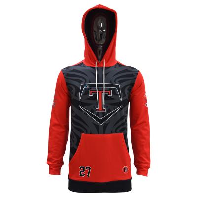 China Wholesale Custom Anti Wrinkle Anti Wrinkle Baseball Sublimation Pure Polyester Pull Over Plain Red Thick Fleece Mens Hoodies Sweatshirt Men Kids for sale