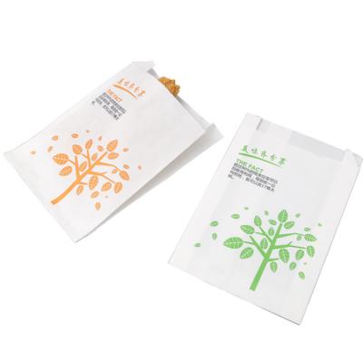 China Oil-proof Recyclable Take Away Paper Bag French Fries Packaging Hamburger Fried Chicken Snacks Packaging Bags for sale