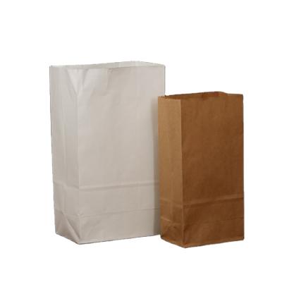 China Recycled Materials Kraft Paper Bag Snack Cooked Food Oil Proof Food Packaging Take Out Bag for sale