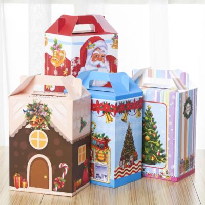 China Fashion / Modern Christmas Gift Boxes Christmas Eve Hand-carry Candy Apple Boxes for sale