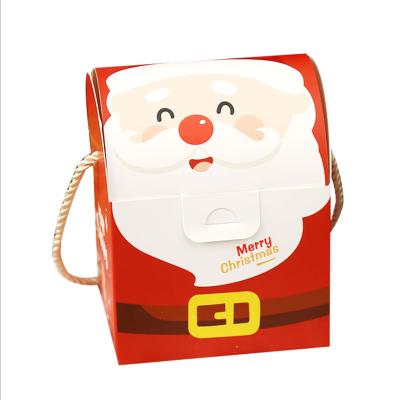 China Recyclable Christmas Eve Apple Box Creative Portable Candy Christmas Gift Box for sale