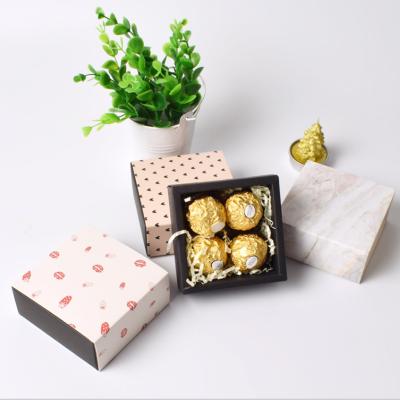 China Food Customized Exquisite Texture Marble Box Pulling Type Tea Chocolate Soap Drawer Gift Paper Box for sale