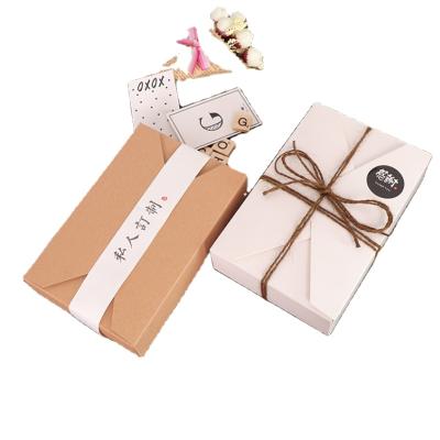 China Personal Recycled Materials Customize White Card / Kraft Paper Box Dessert Food Folding Food Gift Packaging Baking Box for sale