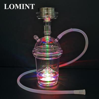 China LOMINT Acrylic Plastic Cup Shape Portable Hookah Set Shisha With Led Plastic Acrylic Custom Shipping And Handling Lightweight Colorful Flash Nargile Chicha Narguile - 822 for sale