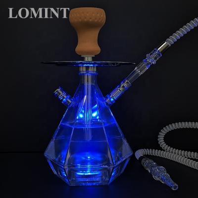 China LOMINT Plastic Diamond Style Hookah Shisha Set with LED Light Height 32cm Remote Control Plastic Diameter 18cm Chicha Narguile Boarding and Handling - 825 for sale