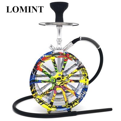 China LOMINT Plastic Colorful Wheel Hookah Shisha Set Plastic Nargile Chicha Acrylic Narguile 47cm Height Shipping And Handling - 824 for sale