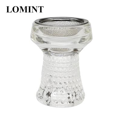 China LOMINT Glass Clear Glass Hookah Rolls Clear Shisha Tobacco Bowl With Stainless Steel Mesh Narguile Accessories LM283 for sale