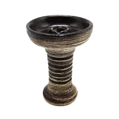 China LOMINT Ceramic Black Hookah Tobacco Bowl Shisha Narguile Accessories Dropshipping Wholesalers LM-B095 for sale