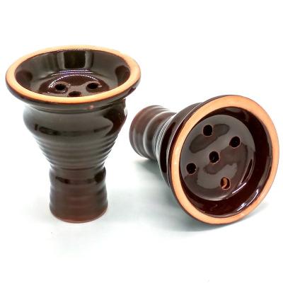 China LOMINT Clay Red Surface Glazed Clay Bowls Water Pipe Smoking Accessories For Hookah Narguile Wholesale LM-B026 for sale