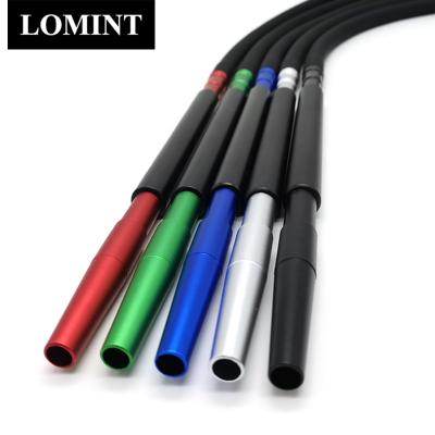 China Aluminum & LOMINT Silicone Dye Match Hookah Hose Shisha Accessories Aluminum Mouth Tips Handle Silicone Tube With High Elastic Spring OEM for sale