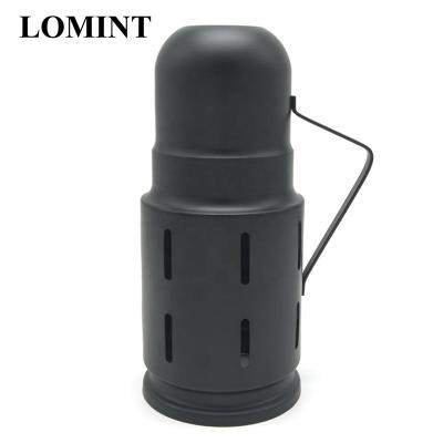 China LOMINT Metal Black 10cm Diameter Small Hookah Wind Covers High Quality Handle Metal Shisha Chicha Nargile Accessories LM-W005 for sale