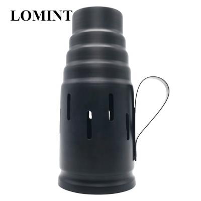 China Large Size LOMINT Metal Hookah Wind Covers With Handle Black Metal Shisha Narguile Accessories High Quality 11*25cm OEM ODM LM-W009 for sale