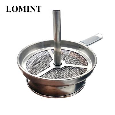 China LOMINT Stainless Steel Hookah Charcoal Screen Holder With Handle Shisha Narguile Tobacco Bowl Accessories Instrument With Chimney for sale