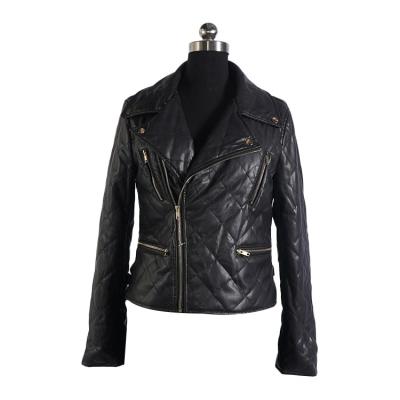 China Hottest Selling Warm Tops Fashion PU Basic Cotton Padded Jackets For Women for sale