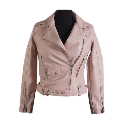 China 2021 New Style Fashion Motorcycle Windproof PU Basic Coats Women's Jackets For Women for sale