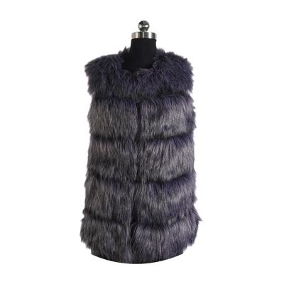 China Fashion / Soft Faux Fur Warmth Environmental Protection Winter Jacket Vest Women Fashion Jackets for sale