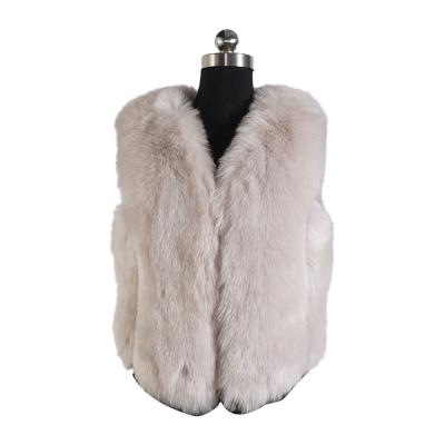 China Luxury Faux Fur Windproof Vest Down Coats Winter Woman Fashion Jacket for sale