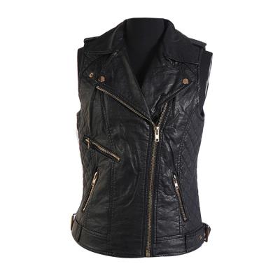 China Windproof Outer Wrap Can Be Customized Faux Leather Women's Vest Elegant Women's Vests for sale