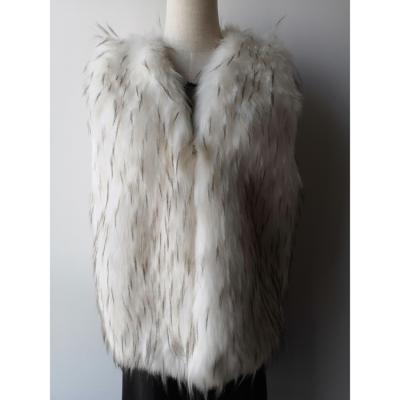 China Professional Manufacture Fashion Polyester Women Cheap Faux Fur Vest Windproof for sale