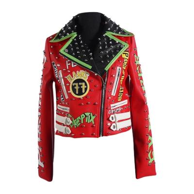 China Fashion / Soft Shuaike Profession Fashion Stud Back Custom PU Sports Printed Jacke for sale