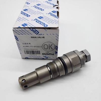 China YN22V00001F1 Excavator Hydraulic Valve , Kobelco SK200-6E Main Relief Valve for sale