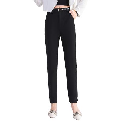 China Anti-pilling Women's Casual Harem Pants Lady Ankle-Length Loose Spring Fashion Trousers Office Suit Pants for sale