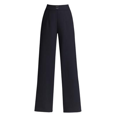 China Autumn Women Casual Office Ladies Long Pants Satin Spring And Acetate Anti-pilling Pants Wide Leg Pants for sale