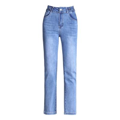 China Hot Selling Viable Women's Pants Women's Waist Jeans Skinny Light Blue Slim Legs Stretch High Tops Basic Casual Women's Pants for sale