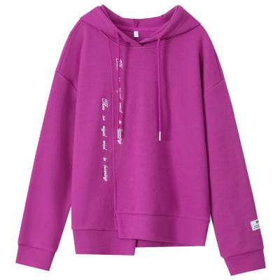 China Anti-wrinkle wholesale hot sale plain sweatshirt white hoodies women pullover for sale