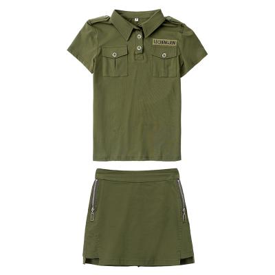 China Sets High Quality Frog Suit Multicam Short Sleeve Army T-shirt Skirts Camouflage Tactical Women Combat Military Uniforms for sale