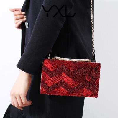 China High Quality Handbags Bling Luxury Women's Cross - Body Bags Pinch Box Stone Clutch Phone Clutch Bag for sale