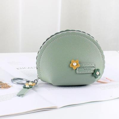 China 2022 High Quality Kids Student Mini Coin PU Peach Fashion Leather Coin Purse Case Pocket Wallet for sale