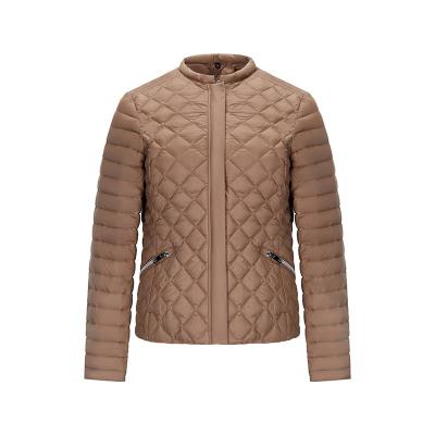 China Autumn Waterproof Custom Stripper Jacket For Women Diamond Quilted Down Jacket Filler Coat for sale