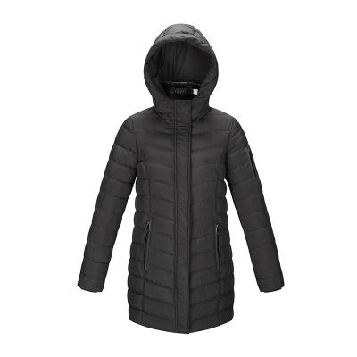 China Winter Sustainable Women Long Coat Stripper Coat Quilted Padded Long Jacket for sale