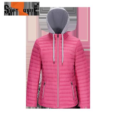 China Wholesale custom made autumn stripper jacket waterproof for women jacket quilted hoodie down coat for sale