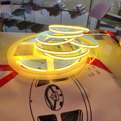 China Flexible Desktop DC24V 480LED/M Width 8mm High Brightness COB Strips Neon Strips Cabinet Lights Lighting Home Decorative Lighting for sale