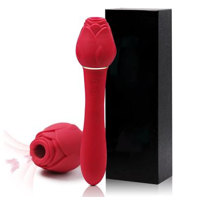 China Hot Selling Adult Amazon Rose Toy Massage Wand Sucking Rose Flower Shaped Vibrator Wholesale Aimitoy Flower Shaped Rose Vibrator for sale