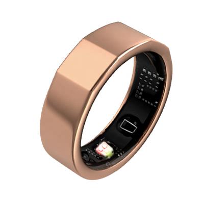 China Brand New Titanium Smart Ring For Blood Oxygen Monitoring APP Control Rose Gold Mobile App Integration for sale