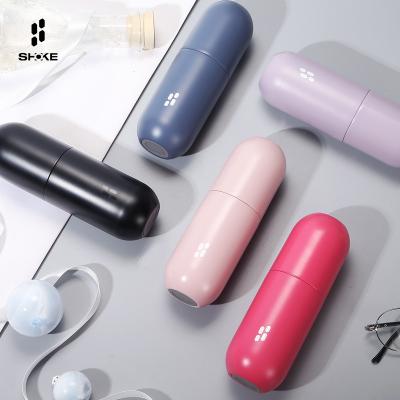 China High Grade Sustainable Mini Vacuum 316 Stainless Steel Portable Capsule Cup Vacuum Insulated Water Bottles Printed Custom Gift LOGO for sale