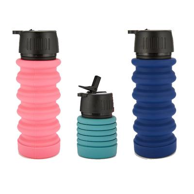 China Amazon Viable Hot Seller Sports Silicon Reusable Water Bottles, Eco Friendly Travel Collapsible Water Bottle for sale