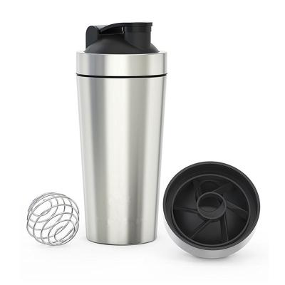 China Wholesale Custom Viable Logo Classic Stainless Steel Sport Mug Gym Protein Shaker Bottle for sale